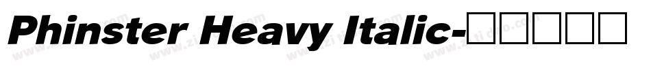 Phinster Heavy Italic字体转换